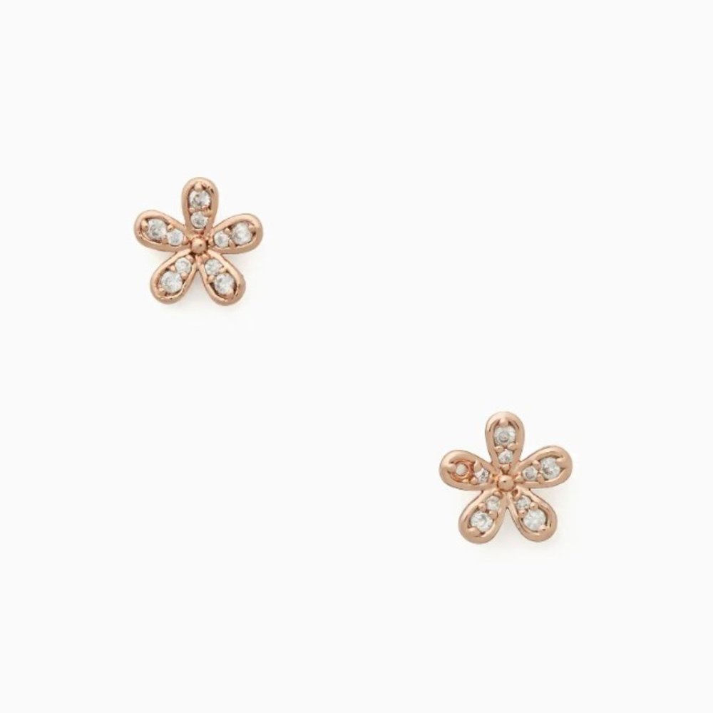 kate spade Gleaming Gardenia Flower Studs NEW